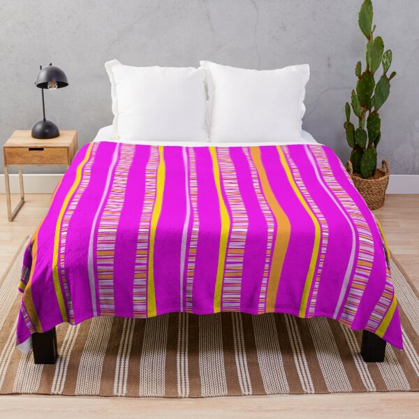 Item preview, Wavy Meta Stripe in Shocking Pink designed and sold by Squilla Design Studio.