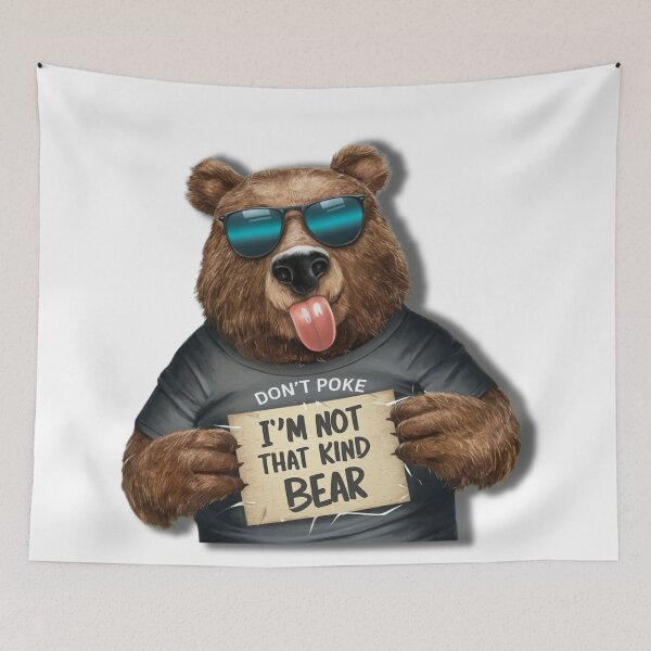 Item preview, Dont poke the bear funny graphic  designed and sold by Lunaawga.