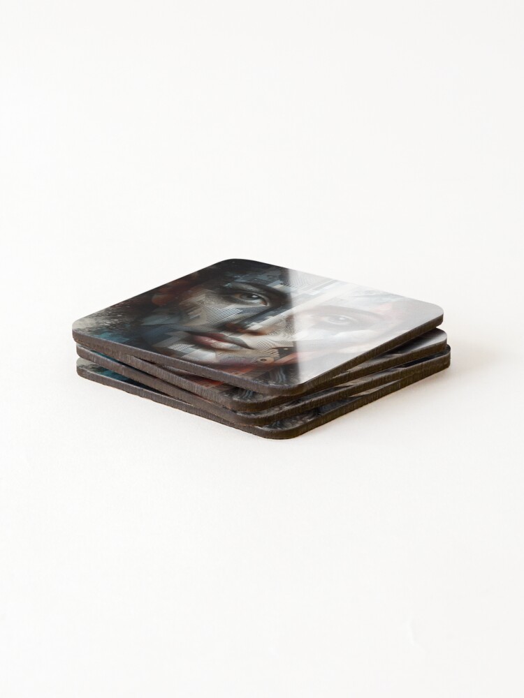 Thumbnail 4 of 5, Coasters (Set of 4), Radiant Complexion: Face Skin Pattern designed and sold by RuiFernandes.