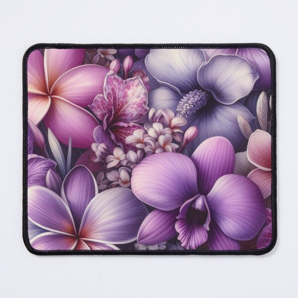 Item preview, Hawaiian Tropical Floral Seamless Pattern, watercolor, purple designed and sold by asbno19.