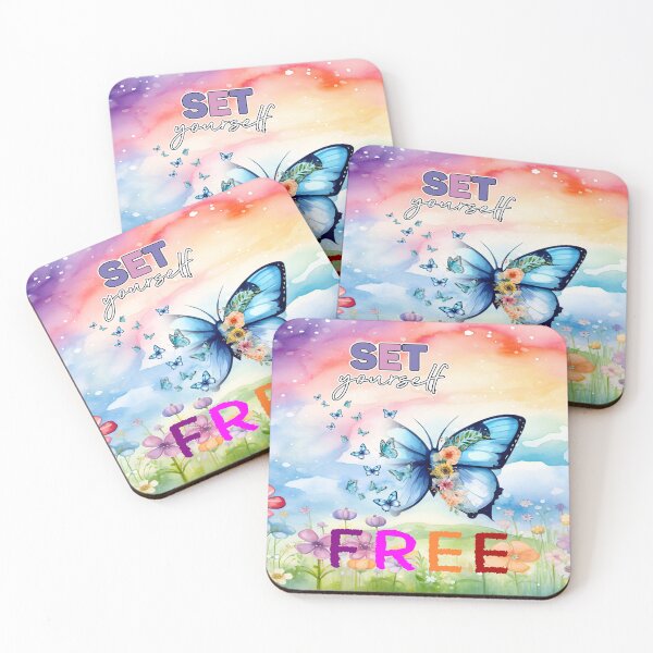 Item preview, Butterfly Motivational Quote Set Yourself Free: Embrace Change and Soar designed and sold by MysticOzzy.
