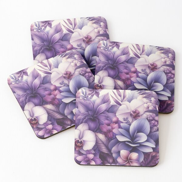Item preview,  Hawaiian Tropical Floral  Seamless Pattern, watercolor,  purple designed and sold by asbno19.