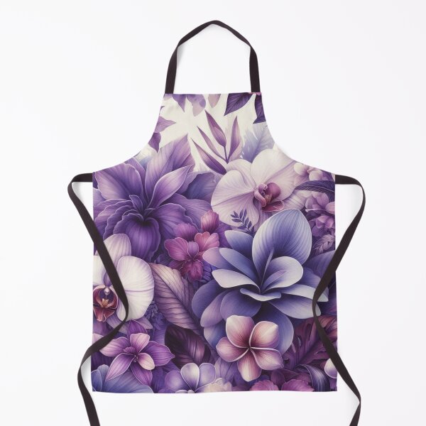 Item preview, Hawaiian Tropical Floral Seamless Pattern, watercolor, purple designed and sold by asbno19.