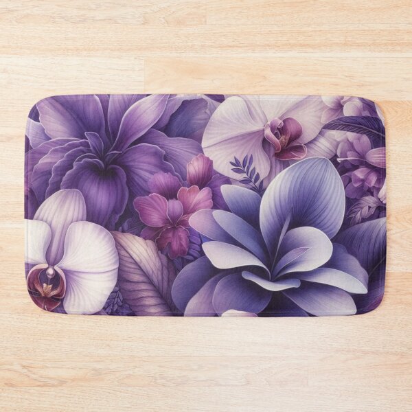 Item preview,  Hawaiian Tropical Floral  Seamless Pattern, watercolor,  purple designed and sold by asbno19.
