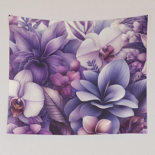 Item preview,  Hawaiian Tropical Floral  Seamless Pattern, watercolor,  purple designed and sold by asbno19.