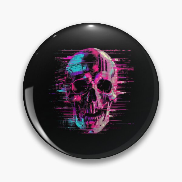 Item preview, Glitching skull designed and sold by GlitchGrotesque.