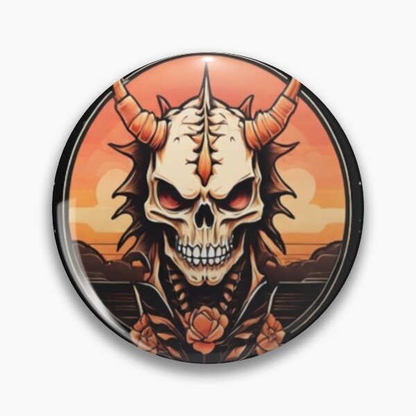 Item preview, Peachy Unique Retro Sunset Skull Designs  designed and sold by AYACHI90.