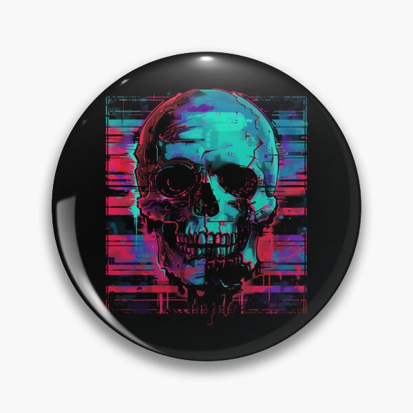 Item preview, Glitching skull designed and sold by GlitchGrotesque.