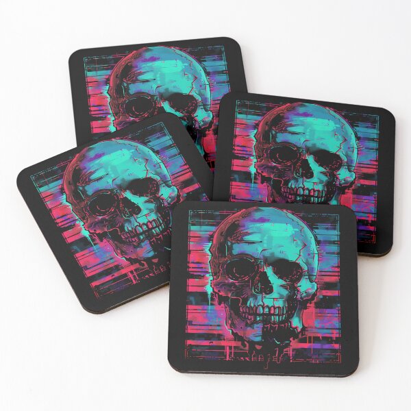 Item preview, Glitching skull designed and sold by GlitchGrotesque.