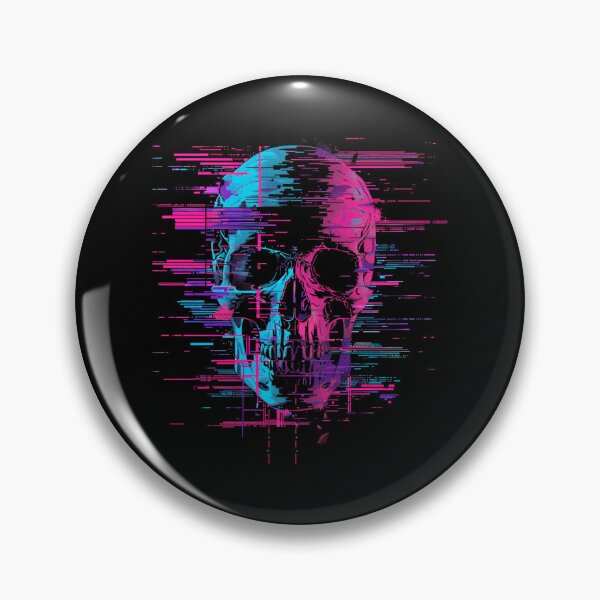 Item preview, Glitching skull designed and sold by GlitchGrotesque.