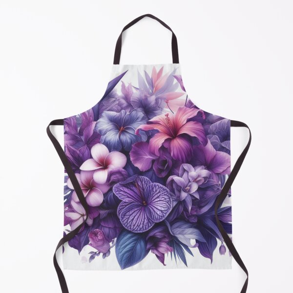 Item preview, Hawaiian Tropical Floral Seamless Pattern, watercolor, purple designed and sold by asbno19.