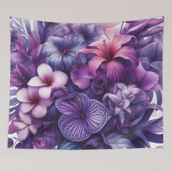 Item preview,  Hawaiian Tropical Floral  Seamless Pattern, watercolor,  purple designed and sold by asbno19.