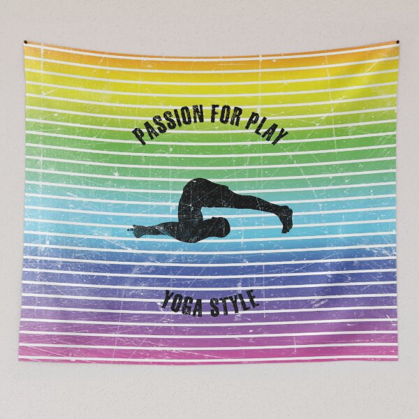 Item preview, Black silhouette of a man practicing yoga on his back designed and sold by HarridanCreates.