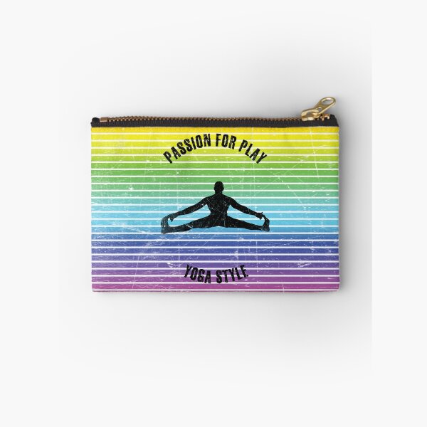 Item preview, Black silhouette of a man practicing yoga with his legs apart designed and sold by HarridanCreates.