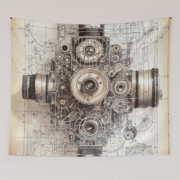 Item preview, Retro-Future Blueprint: Unveiling Tomorrow's Past designed and sold by drawbey.