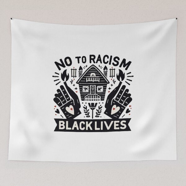 Item preview, no to racism black lives designed and sold by TshirtTalkYou.