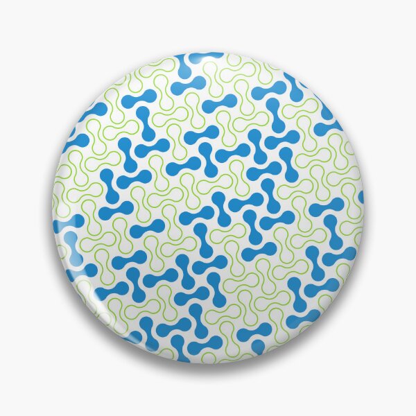 Item preview, Blue & Green Double Bubble Blob Seamless Prolific Pattern designed and sold by Alchemy-A-La-G.