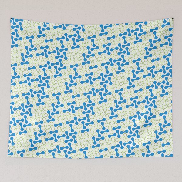 Item preview, Blue & Green Double Bubble Blob Seamless Prolific Pattern designed and sold by Alchemy-A-La-G.