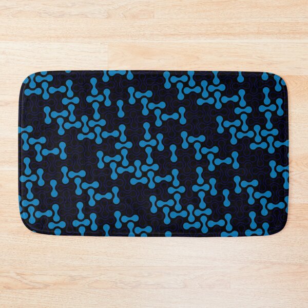 Item preview, Blue & Black Double Bubble Blob Seamless Prolific Pattern designed and sold by Alchemy-A-La-G.