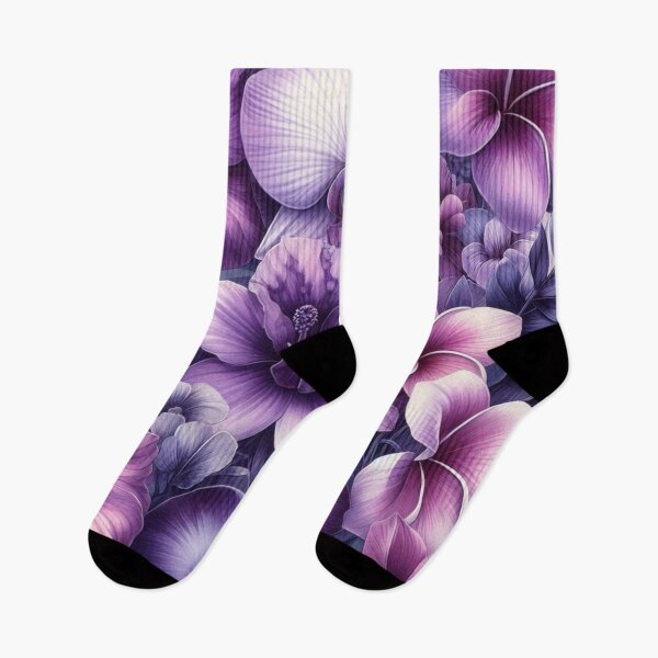 Item preview, Hawaiian Tropical Floral  Seamless Pattern, watercolor,  purple designed and sold by asbno19.