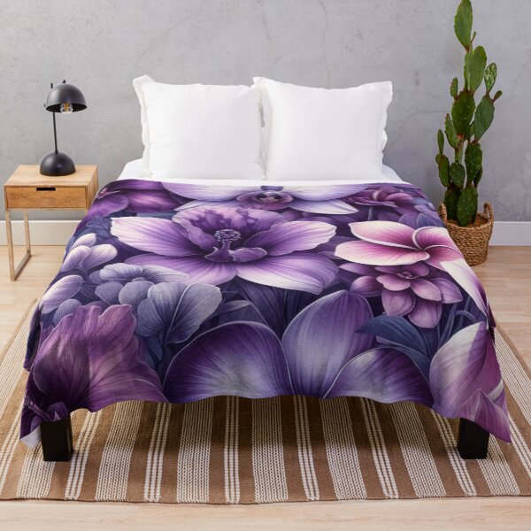 Item preview, Hawaiian Tropical Floral  Seamless Pattern, watercolor,  purple designed and sold by asbno19.