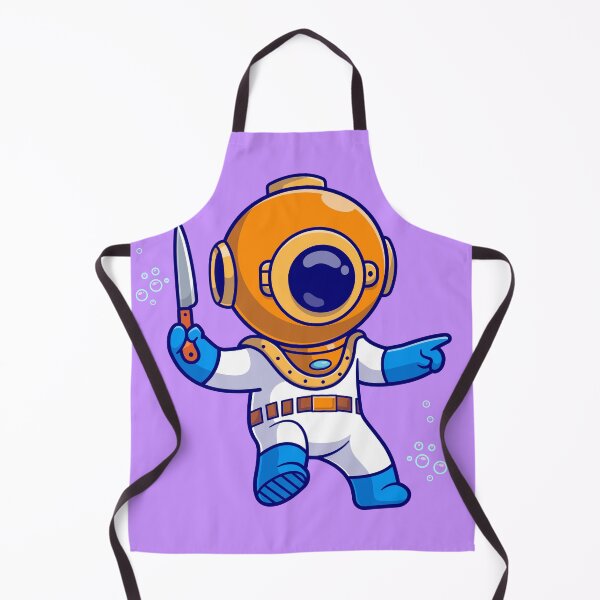 Item preview, Underwater Explorer: Cute Diver with Knife designed and sold by hjian8219.