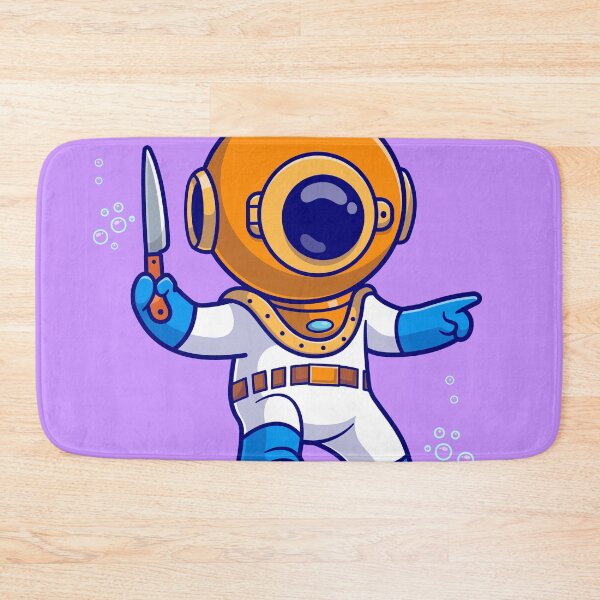 Item preview, Underwater Explorer: Cute Diver with Knife designed and sold by hjian8219.