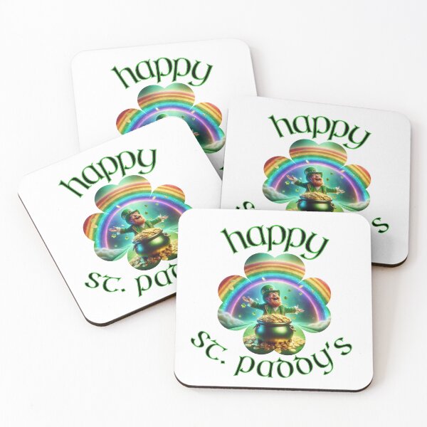 Item preview, Happy Leprechaun with Pot of Gold and Rainbow designed and sold by CheckOurVibe.