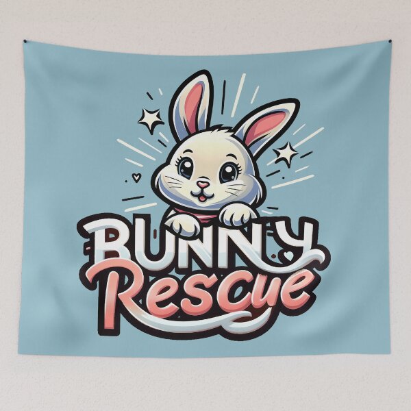Item preview, Bunny Rescue, typography designed and sold by maxmaj.