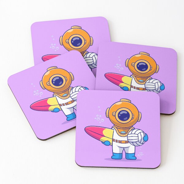 Item preview, Surf's Up: Cute Diver Riding the Waves with Volleyball designed and sold by hjian8219.