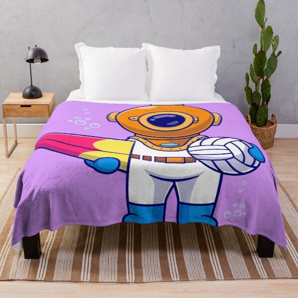 Item preview, Surf's Up: Cute Diver Riding the Waves with Volleyball designed and sold by hjian8219.