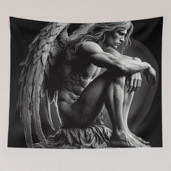 Item preview, WEEPING MALE ANGEL designed and sold by Foxlindesigns.