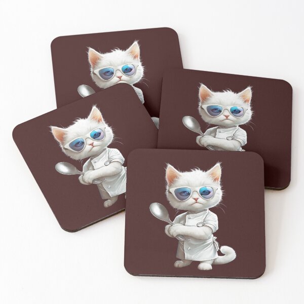 Item preview, Cool Chef Cat in White Coat designed and sold by DesignsbySimons.