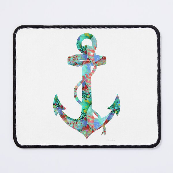 Item preview, Pure Enchantment Colorful Nautical Anchor Boating Art designed and sold by Sharon Cummings Art.