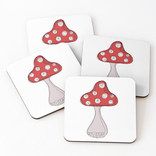 Item preview, Arte lineal caprichoso del país de las maravillas de hongos designed and sold by AgelessCreative.