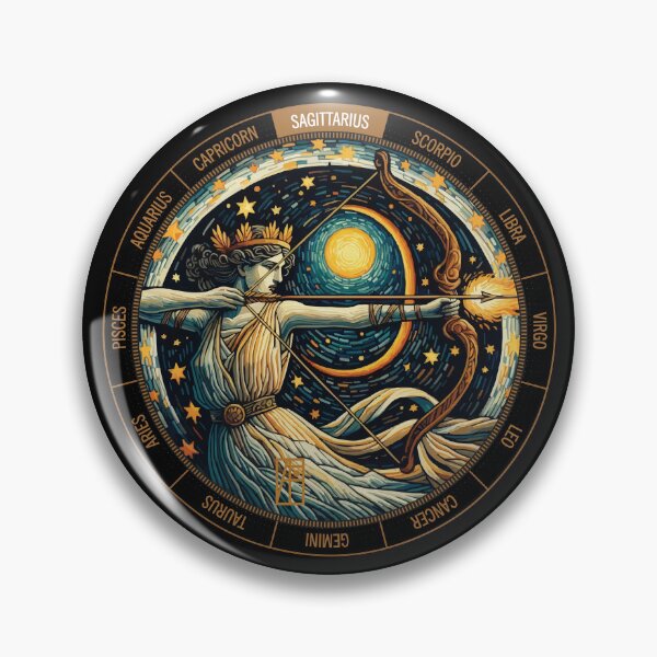 Item preview, ZODIAC Sagittarius - Astrological SAGITTARIUS - SAGITTARIUS - ZODIAC sign - Van Gogh style - 10 designed and sold by ArtProjectShop.