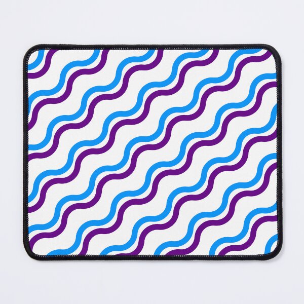 Item preview, Purple & Blue Double Wave Line Seamless Prolific Pattern designed and sold by Alchemy-A-La-G.