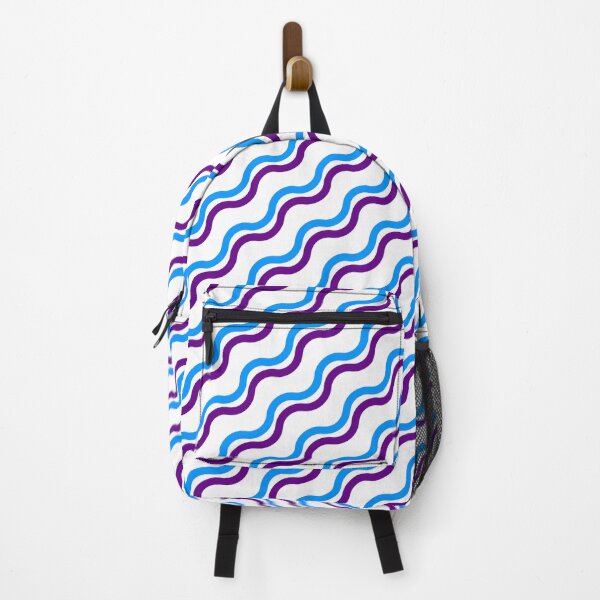 Item preview, Purple & Blue Double Wave Line Seamless Prolific Pattern designed and sold by Alchemy-A-La-G.