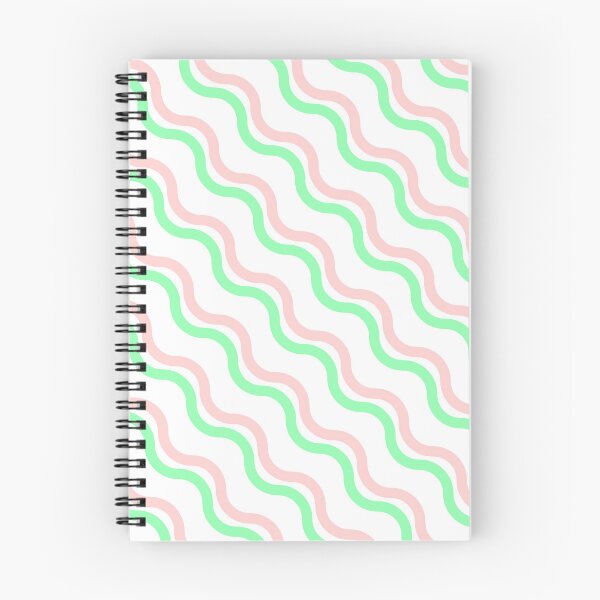 Item preview, Green & Peach Double Wave Line Seamless Prolific Pattern designed and sold by Alchemy-A-La-G.