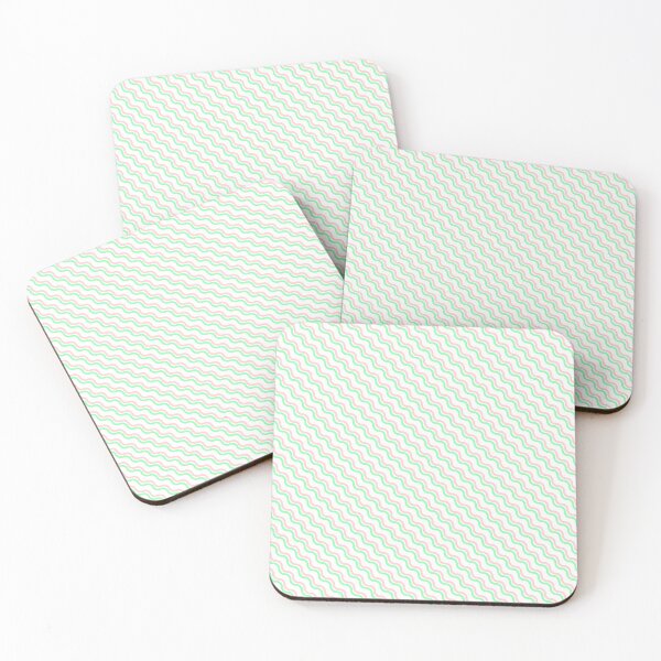 Item preview, Green & Peach Double Wave Line Seamless Prolific Pattern designed and sold by Alchemy-A-La-G.