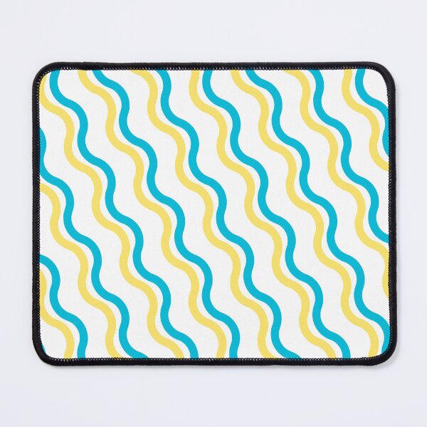 Item preview, Blue & Yellow Double Wave Line Seamless Prolific Pattern designed and sold by Alchemy-A-La-G.