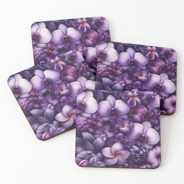 Item preview,  Hawaiian Tropical Floral  Seamless Pattern, watercolor,  purple designed and sold by asbno19.