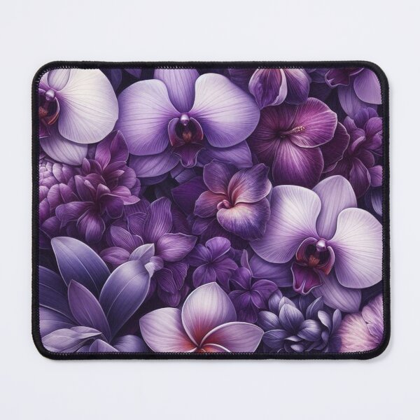 Item preview, Hawaiian Tropical Floral Seamless Pattern, watercolor, purple designed and sold by asbno19.