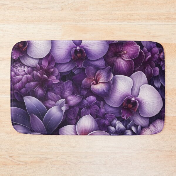 Item preview,  Hawaiian Tropical Floral  Seamless Pattern, watercolor,  purple designed and sold by asbno19.