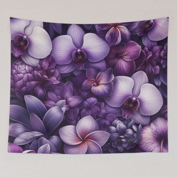 Item preview,  Hawaiian Tropical Floral  Seamless Pattern, watercolor,  purple designed and sold by asbno19.