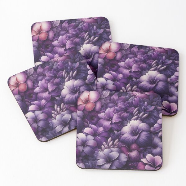 Item preview, Hawaiian Tropical Floral  Seamless Pattern, watercolor,  purple designed and sold by asbno19.