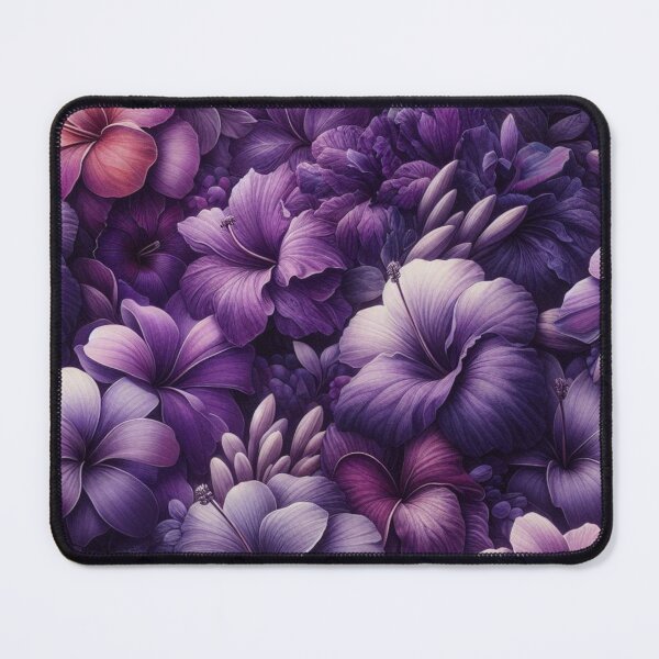 Item preview, Hawaiian Tropical Floral Seamless Pattern, watercolor, purple designed and sold by asbno19.