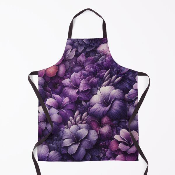 Item preview, Hawaiian Tropical Floral Seamless Pattern, watercolor, purple designed and sold by asbno19.