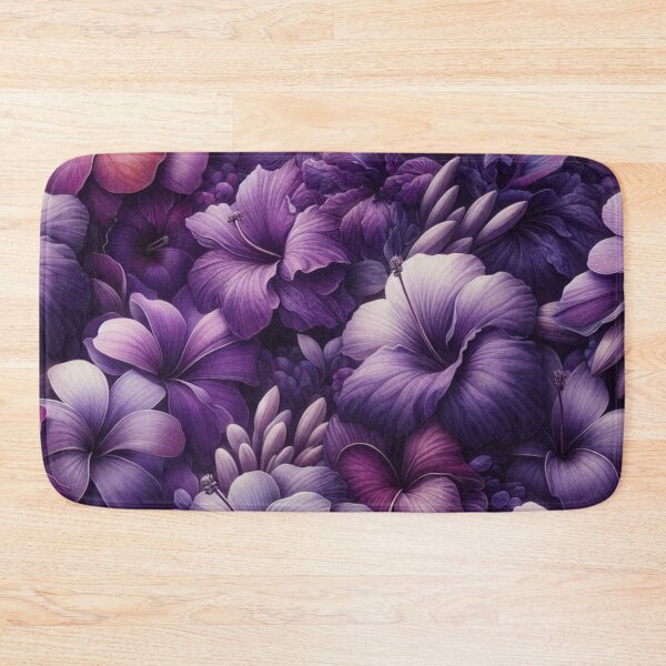 Item preview, Hawaiian Tropical Floral  Seamless Pattern, watercolor,  purple designed and sold by asbno19.
