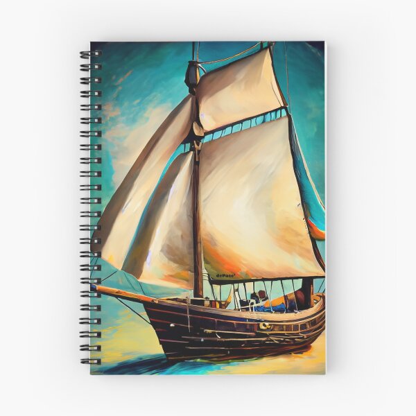 Item preview, vintage sailboat in surrealism style - dePace' designed and sold by mrpropcake.